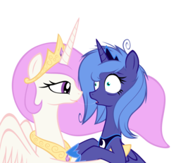 Size: 10000x9221 | Tagged: safe, artist:illuminatiums, princess celestia, princess luna, alicorn, pony, g4, :p, absurd resolution, drool, drool string, duo, eye contact, female, incest, lesbian, messy mane, open mouth, pink-mane celestia, s1 luna, ship:princest, shipping, shocked, show accurate, simple background, smiling, tongue out, transparent background, vector, wide eyes, young, younger