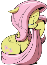 Size: 6993x9682 | Tagged: safe, artist:andy price, artist:refro82, idw, fluttershy, pegasus, pony, g4, absurd resolution, crying, eyes closed, female, floppy ears, flower, flower in hair, mare, simple background, sitting, solo, transparent background, vector