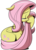 Size: 6993x9682 | Tagged: safe, artist:andy price, artist:refro82, idw, fluttershy, pegasus, pony, g4, absurd resolution, crying, eyes closed, female, floppy ears, flower, flower in hair, mare, simple background, sitting, solo, transparent background, vector