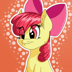 Size: 1024x1024 | Tagged: safe, artist:witchtaunter, apple bloom, g4, adorabloom, cute, female, smiling, solo