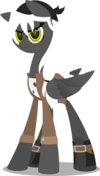 Size: 1510x2656 | Tagged: safe, artist:zacatron94, oc, oc only, oc:captain white, lineless, pirate, simple background, solo, transparent background