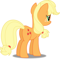 Size: 3061x3000 | Tagged: safe, artist:dashiesparkle, applejack, earth pony, pony, g4, the best night ever, butt, female, freckles, high res, plot, simple background, solo, transparent background, vector