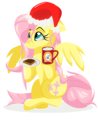 Size: 1242x1552 | Tagged: safe, artist:ostichristian, fluttershy, g4, christmas, female, nutella, solo, toast