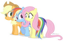 Size: 800x530 | Tagged: safe, artist:dm29, applejack, fluttershy, rainbow dash, g4, simple background, transparent background, trio