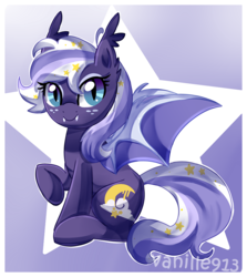 Size: 1280x1434 | Tagged: dead source, safe, artist:spookyle, oc, oc only, bat pony, pony, cute, fangs, freckles, solo