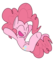 Size: 807x905 | Tagged: safe, artist:mr-degration, pinkie pie, g4, falling, female, happy, simple background, solo, transparent background