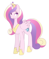 Size: 1024x1229 | Tagged: safe, artist:sofilut, princess cadance, g4, female, simple background, solo, transparent background