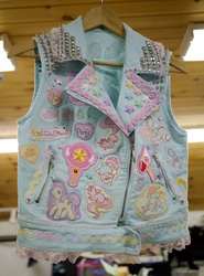 Size: 756x1024 | Tagged: safe, artist:lithefidercreatures, g3, care bears, clothes, irl, lady lovely locks, photo, popples, vest