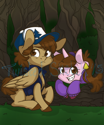 Size: 1280x1538 | Tagged: safe, artist:twisted-sketch, dipper pines, gravity falls, mabel pines, male, ponified, watermark