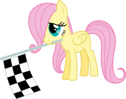 Size: 5000x3928 | Tagged: safe, artist:lman225, artist:rosethekitty11, fluttershy, g4, checkered flag, cute, female, filly, filly fluttershy, flag, mouth hold, shyabetes, simple background, solo, transparent background, vector