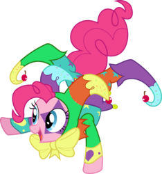 Size: 7500x8021 | Tagged: safe, artist:emedina13, pinkie pie, g4, absurd resolution, cute, diapinkes, female, jester, jester pie, simple background, solo, transparent background, vector