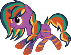 Size: 3458x2685 | Tagged: safe, artist:saturnstar14, oc, oc only, oc:saturn star, high res, rainbow power, rainbow power-ified, simple background, solo, transparent background