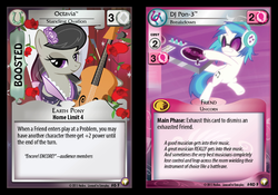 Size: 716x500 | Tagged: safe, enterplay, dj pon-3, octavia melody, vinyl scratch, equestrian odysseys, g4, my little pony collectible card game, ccg