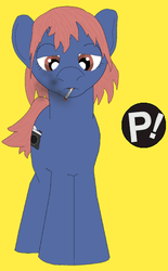 Size: 312x504 | Tagged: safe, artist:lizuka, pony, cigarette, flcl, ponified, samejima mamimi, simple background, smoking, solo