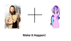 Size: 1381x800 | Tagged: safe, starlight glimmer, g4, bray wyatt, exploitable meme, make it happen, meme, smug, smuglight glimmer, wwe