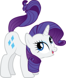 Size: 9450x11220 | Tagged: safe, artist:silentmatten, rarity, pony, unicorn, friendship is magic, g4, absurd resolution, butt shake, cute, female, mare, raised tail, raribetes, simple background, solo, tail whip, transparent background, vector