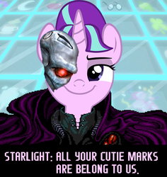Size: 666x707 | Tagged: safe, starlight glimmer, g4, all your base are belong to us, cats (zero wing), female, smirk, smug, smuglight glimmer, solo, zero wing