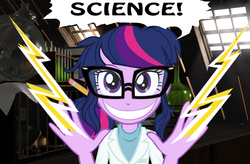 Size: 1600x1048 | Tagged: safe, sci-twi, twilight sparkle, equestria girls, g4, dr. insano, faic, female, insanity, science, solo