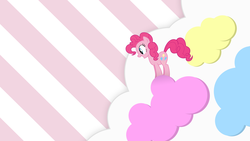Size: 1920x1080 | Tagged: safe, artist:phantombadger, artist:zomgmad, pinkie pie, g4, angle, cotton candy cloud, vector, wallpaper