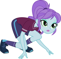 Size: 3000x2921 | Tagged: safe, artist:xebck, crystal lullaby, equestria girls, g4, my little pony equestria girls: friendship games, pinkie spy (short), background human, clothes, crystal prep academy, crystal prep shadowbolts, female, high res, shoes, shorts, simple background, socks, solo, student, transparent background, uniform, vector