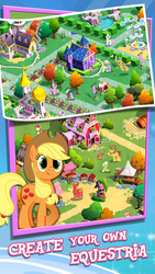 Size: 320x568 | Tagged: safe, gameloft, applejack, big macintosh, earth pony, pony, g4, female, male, mare, stallion