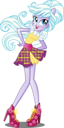 Size: 2013x4000 | Tagged: safe, artist:xebck, sugarcoat, equestria girls, g4, my little pony equestria girls: friendship games, box art, female, high heels, high res, school spirit, simple background, solo, transparent background, vector