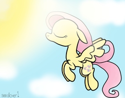 Size: 1900x1500 | Tagged: safe, artist:seedlover1, fluttershy, g4, cloud, cloudy, female, solo