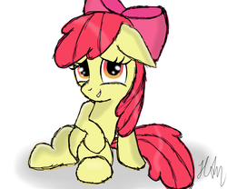 Size: 1300x1080 | Tagged: safe, artist:hanzel2, apple bloom, g4, female, solo