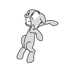 Size: 773x691 | Tagged: artist needed, source needed, safe, earth pony, pony, base, grayscale, monochrome, scared, solo