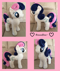 Size: 1212x1432 | Tagged: safe, artist:briannaelena, bon bon, sweetie drops, g4, irl, photo, plushie, solo