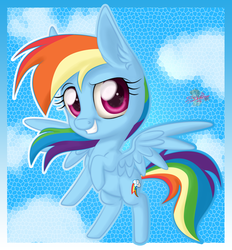 Size: 556x600 | Tagged: safe, artist:unisoleil, rainbow dash, g4, chibi, female, solo