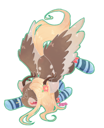 Size: 770x946 | Tagged: safe, artist:o0scarlett0o, oc, oc only, pegasus, pony, antlers, clothes, socks, solo