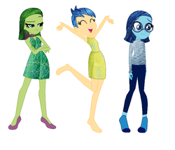 Size: 693x593 | Tagged: safe, artist:pegasisj12, equestria girls, g4, barely pony related, disgust (inside out), equestria girls-ified, inside out, joy (inside out), pixar, sadness (inside out), simple background, white background