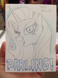 Size: 768x1024 | Tagged: safe, artist:andy price, nightmare rarity, g4, darling, female, solo, traditional art
