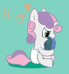 Size: 811x870 | Tagged: safe, artist:candymane, sweetie belle, g4, diaper, female, non-baby in diaper, solo