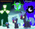 Size: 1024x855 | Tagged: safe, artist:mayozilla, princess luna, oc, oc:godzilla junior, oc:kiyari, hybrid, fanfic:the bridge, g4, age progression, biohazard, colored hooves, crossover, crossover shipping, cutie mark, female, filly, foal, godzilla, godzilla (series), godzilla junior, interspecies offspring, lunazilla, offspring, parent:godzilla junior, parent:princess luna, parents:lunazilla, silhouette