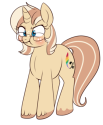 Size: 411x500 | Tagged: safe, artist:lulubell, oc, oc only, oc:lulubell, angry, blushing, freckles, glasses, puffy cheeks, scrunchy face, simple background, transparent background