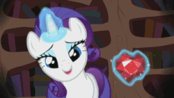 Size: 720x405 | Tagged: safe, screencap, rarity, spike, g4, season 2, secret of my excess, animated, female, kissing, male, offscreen character, pov, shipping fuel, solo