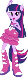 Size: 2454x6752 | Tagged: safe, artist:sugar-loop, twilight sparkle, equestria girls, g4, bare shoulders, clothes, dancing, dress, fall formal outfits, female, pony ears, simple background, sleeveless, solo, strapless, transparent background, twilight ball dress, twilight sparkle (alicorn), vector, wingless