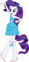 Size: 3149x6676 | Tagged: safe, artist:sugar-loop, rarity, equestria girls, g4, my little pony equestria girls, absurd resolution, boots, bracelet, clothes, dancing, dress, fall formal outfits, female, high heel boots, jewelry, ponied up, pony ears, ponytail, simple background, skirt, solo, transparent background, vector