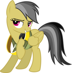 Size: 4000x4048 | Tagged: safe, artist:missbeigepony, daring do, pegasus, pony, daring don't, g4, absurd resolution, bedroom eyes, clothes, female, mare, raised hoof, ring, rings of scorchero, simple background, solo, svg, transparent background, vector