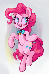 Size: 654x976 | Tagged: dead source, safe, artist:sunbusting, pinkie pie, g4, bell, bell collar, bowtie, collar, female, solo