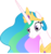 Size: 2402x2571 | Tagged: safe, princess celestia, alicorn, pony, a canterlot wedding, g4, my little pony: friendship is magic, female, frown, high res, mare, reaction image, simple background, solo, transparent background, vector, wide eyes, worried