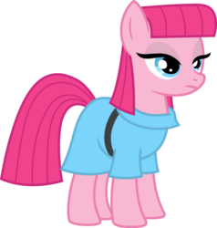 Size: 873x916 | Tagged: safe, artist:blah23z, maud pie, pinkie pie, g4, alternate hairstyle, alternate universe, female, recolor, simple background, solo, transparent background