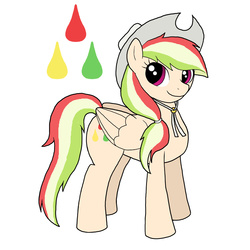 Size: 1650x1650 | Tagged: safe, artist:bico-kun, oc, oc only, oc:white cider, cowboy hat, cutie mark, hat, magical lesbian spawn, next generation, offspring, parent:applejack, parent:rainbow dash, parents:appledash, simple background, solo, stetson, white background