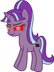 Size: 775x1031 | Tagged: artist needed, safe, starlight glimmer, g4, the cutie map, evil, female, glowing eyes, simple background, solo