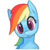 Size: 100x100 | Tagged: safe, artist:pohwaran, rainbow dash, g4, female, icon, simple background, solo, transparent background