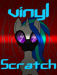 Size: 900x1200 | Tagged: safe, artist:mofetafrombrooklyn, dj pon-3, vinyl scratch, g4, female, gas mask, havok, jessicka havok, solo, tna, wrestling