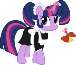 Size: 3471x3010 | Tagged: safe, artist:lunarina, twilight sparkle, g4, bell, clothes, dress, female, high res, russian, schoolgirl, simple background, smiling, solo, soviet school uniform, transparent background, vector