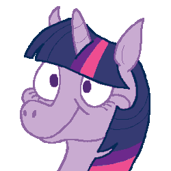 Size: 300x300 | Tagged: safe, artist:coksthedragon, twilight sparkle, pony, g4, animated, derp, female, solo